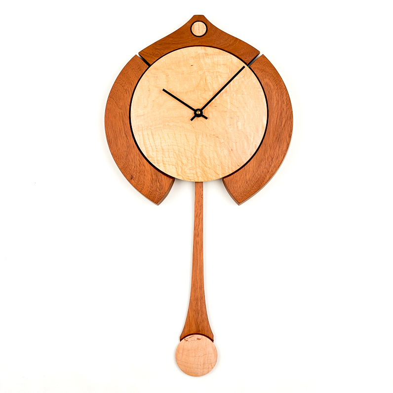 Wall Clock 'Cherry + Birdseye Maple' ShopOne RIT